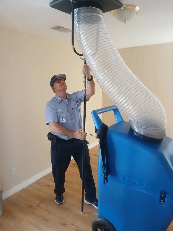 HVAC Installation technician using HEPA equipment in Westfield